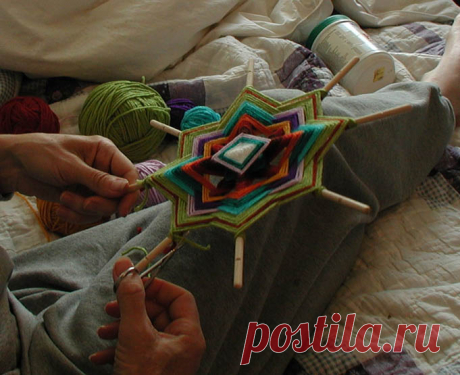Gallery.ru / Фото #15 - Как плести мандалы Ojo de Dios (мастер-класс). - Vifsla2007