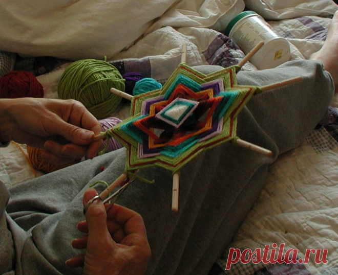 Gallery.ru / Фото #15 - Как плести мандалы Ojo de Dios (мастер-класс). - Vifsla2007