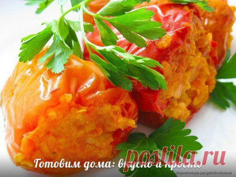 Перец, фаршированный овощами (ужин) - Простые рецепты Овкусе.ру