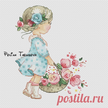 Spring Basket Cross Stitch Chart, code PT-059 Tarusova Polina | Buy online on Mybobbin.com