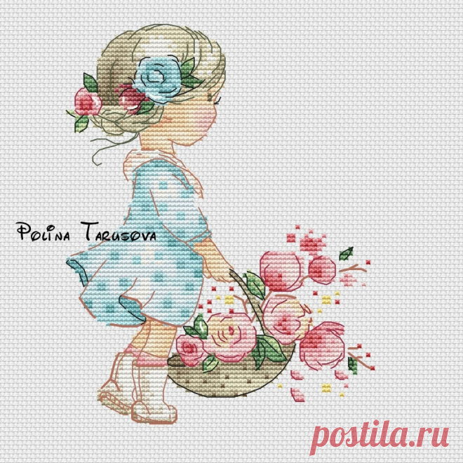 Spring Basket Cross Stitch Chart, code PT-059 Tarusova Polina | Buy online on Mybobbin.com
