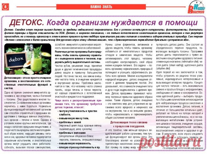 Детокс. Когда организм нуждается в помощи