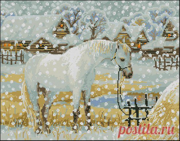 Схема вышивки крестом "Лошадка"