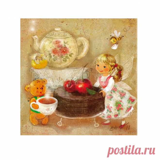 Сообщество иллюстраторов | Иллюстрация Вишенка. (Для упаковки печенья