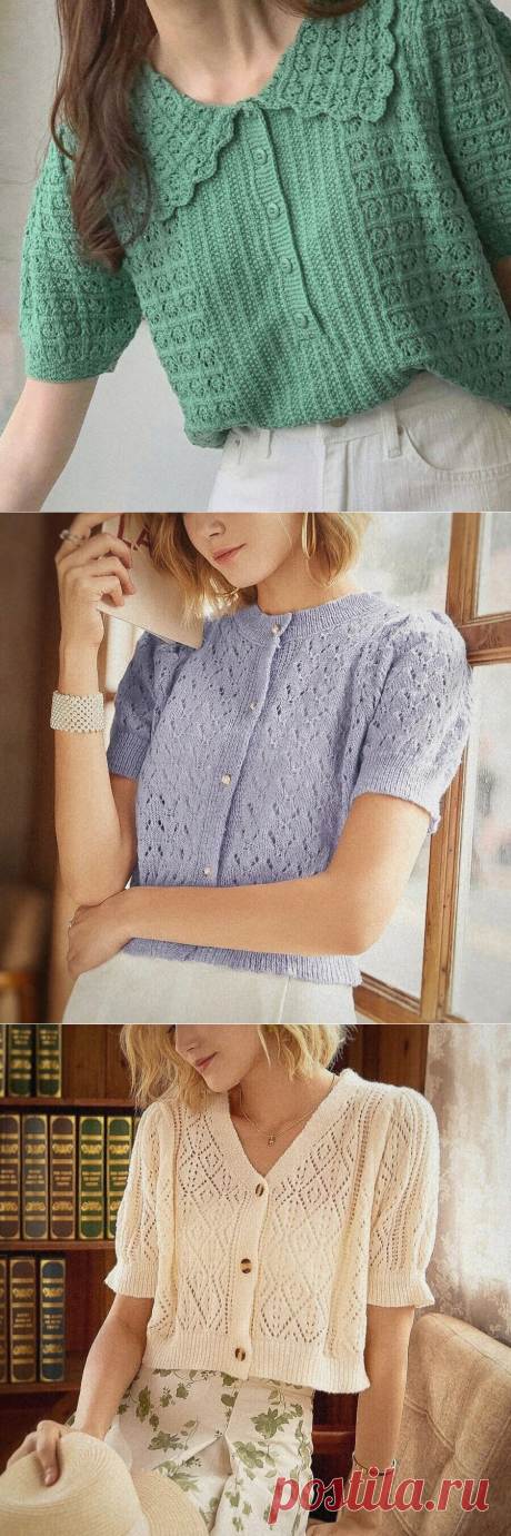 Три женственные кофточки на пуговицах от Шейн — HandMade