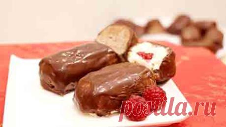 Глазированные сырки с малиной и шоколадом рецепт приготовления