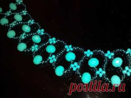 Колье. Мастер-класс узора. DIY. Tutorial: beaded necklace.