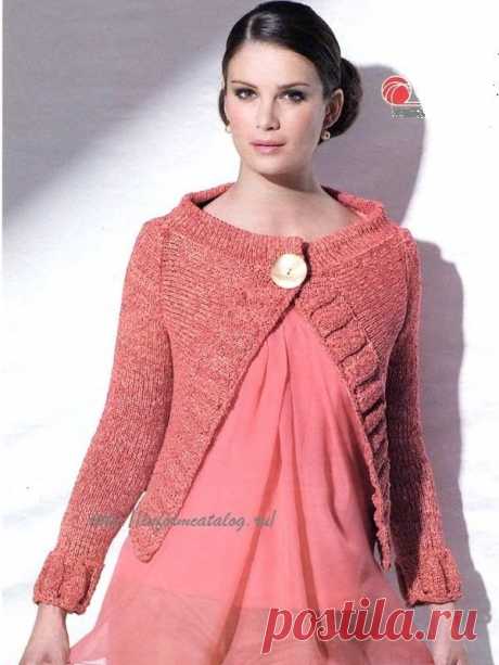 Жакет «Янтарь» — Спицами | Ниточка