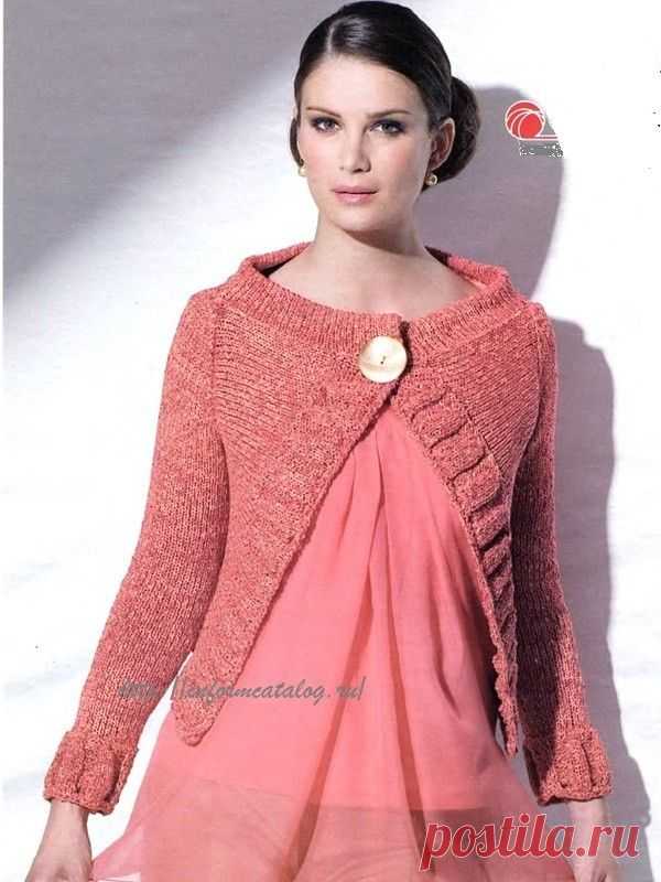 Жакет «Янтарь» — Спицами | Ниточка