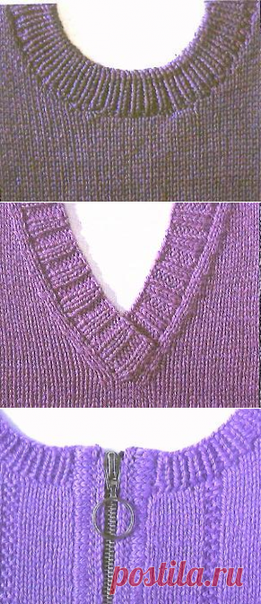 Учимся вязать горловины, бейки, воротники