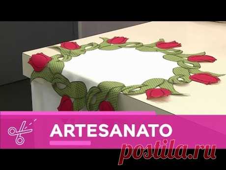 Vida com Arte | Centro de mesa com barrado tulipa por Márcia Caires - 06 de junho de 2017