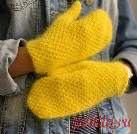 Варежки спицами.Описание от vkaef_knit