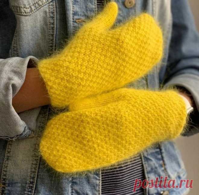 Варежки спицами.Описание от vkaef_knit