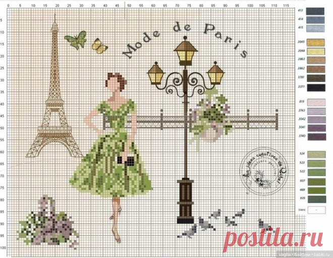 Французская вышивка 2 - Схемы вышивки крестом | Бэйбики - 246286
