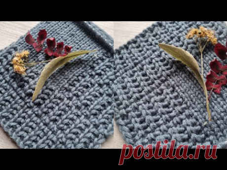 Оформляем край изделия на спицах: манжета +планка ❤️🧶knitting pattern.