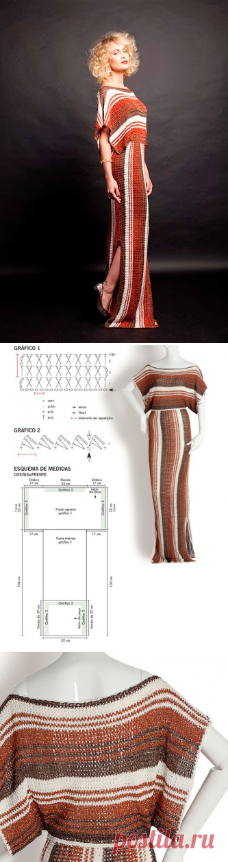 Топ-10 платьев, связанных крючком