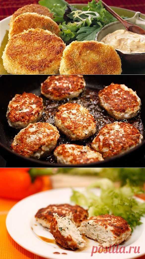 Рецепт сочных и вкусных куриных котлет .