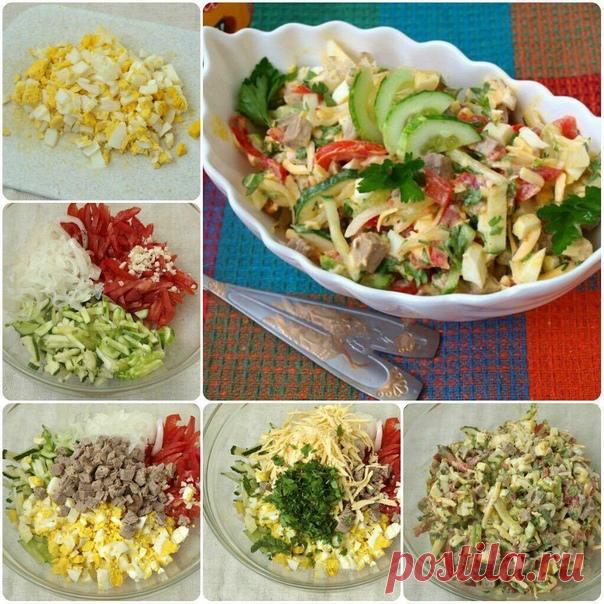 Вкусный, освежающий салат 