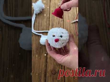 Мастер-класс Снеговичок крючком ☃️ #crochet #амигуруми #вязание