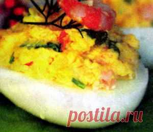 Как приготовить яйца фаршированные сёмгой. | Хозяева дома.