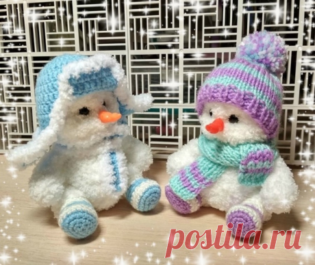 Амигуруми - игрушки с теплом и душой - наш лучший выбор !!!
....................Снеговик...............