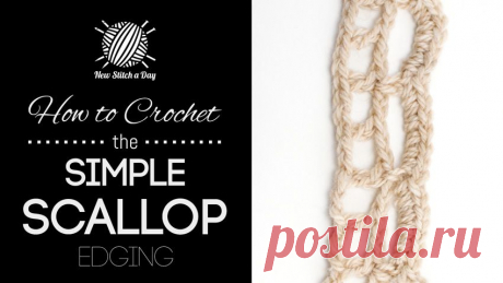 How to Crochet the Simple Scallop Edging NewStitchaDay.com