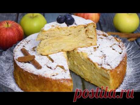 БЫСТРО к ЧАЮ! 😋 &quot;СОЧНЫЙ &quot; ПИРОГ С ЯБЛОКАМИ - YouTube