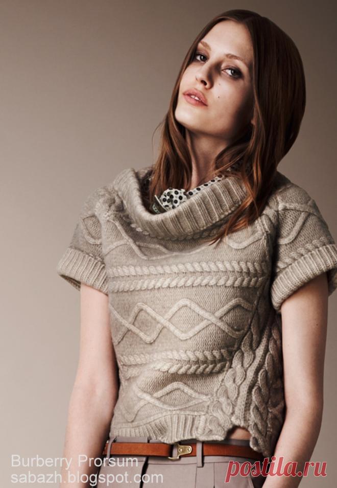 pull СТИЛЬНОЕ ВЯЗАНИЕ: Burberry Prorsum 2012