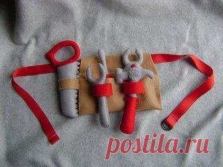 Инструменты из фетра - шьем для юных помощников