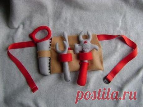 Инструменты из фетра - шьем для юных помощников