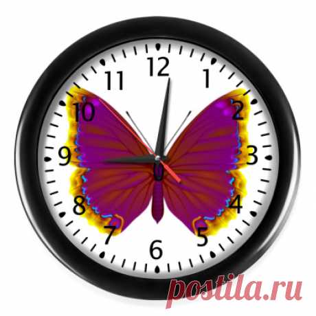 Настенные часы  Бабочка из тропиков - Бабочки нашего края