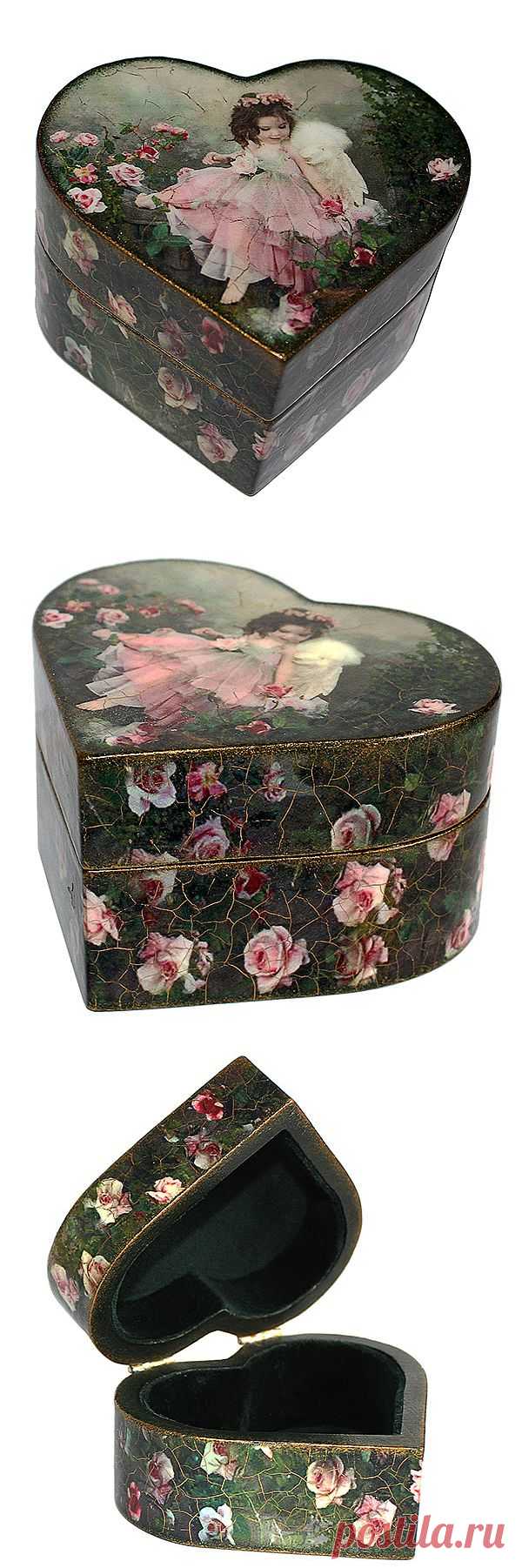 Шкатулка "Сердце" - магазин Лавка Рукодельников