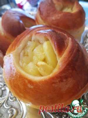Булочки с яблочной начинкой - кулинарный рецепт