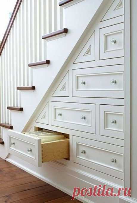 Грамотное применение свободного пространства под лестницей — Сделай сам, идеи для творчества - DIY Ideas