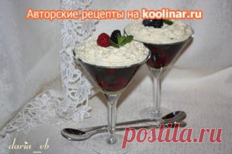 Ягодное желе из шампанского со сливочно-шоколадным кремом (для больших девочек). Рецепт c фото, мы подскажем, как приготовить!