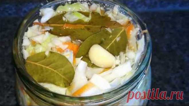 Маринованная капуста быстрого приготовления. Быстро и очень вкусно.
