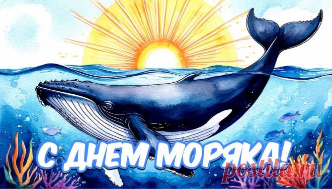 Желаю счастья семь морей,
Желаю океан страстей,
Желаю кубриков уют
И берегов, где очень ждут.
С Днем моряка!