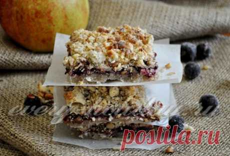 Постный тертый пирог с вареньем