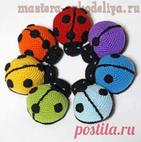 Мастер-класс по вязанию амигуруми: Оранжевая божья коровка