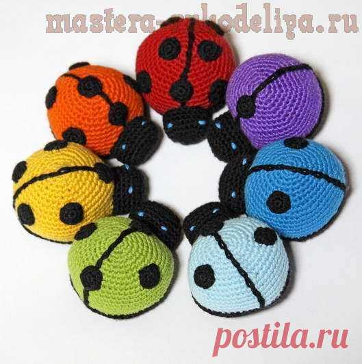Мастер-класс по вязанию амигуруми: Оранжевая божья коровка