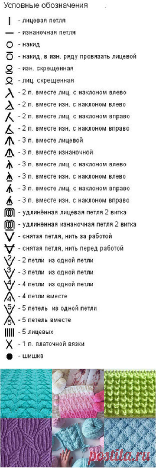 КАК ЧИТАТЬ СХЕМЫ ВЯЗАНИЯ СПИЦАМИ — ПРОСТАЯ И ПОНЯТНАЯ ШПАРГАЛКА (Уроки и МК по ВЯЗАНИЮ) – Журнал Вдохновение Рукодельницы