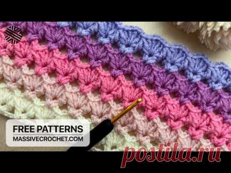 VERY EASY Crochet Pattern for Beginners!⚡️👌 Crochet Stitch for Baby Blanket & Bag