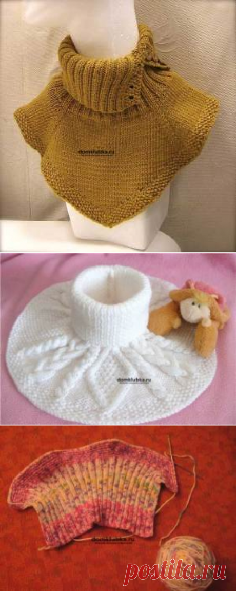 Шарф манишка вязанная спицами