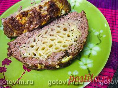 Мясной рулет с макаронами. Рецепт с фото / Готовим.РУ