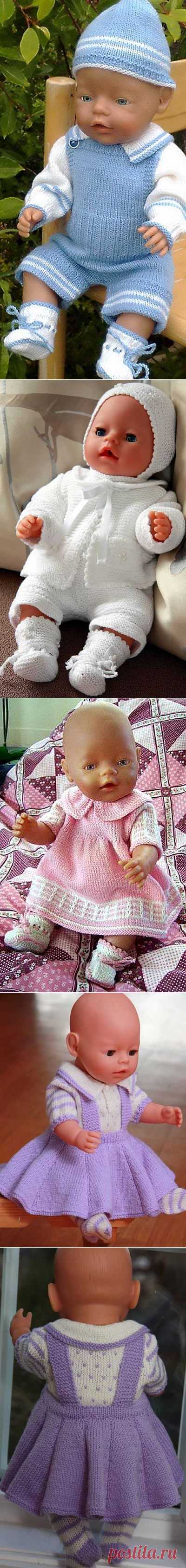 вязание одежды для кукол,вязание для кукол беби бон