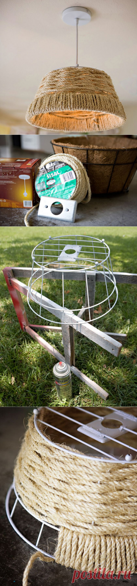 Рукодельница: Плетеный абажур