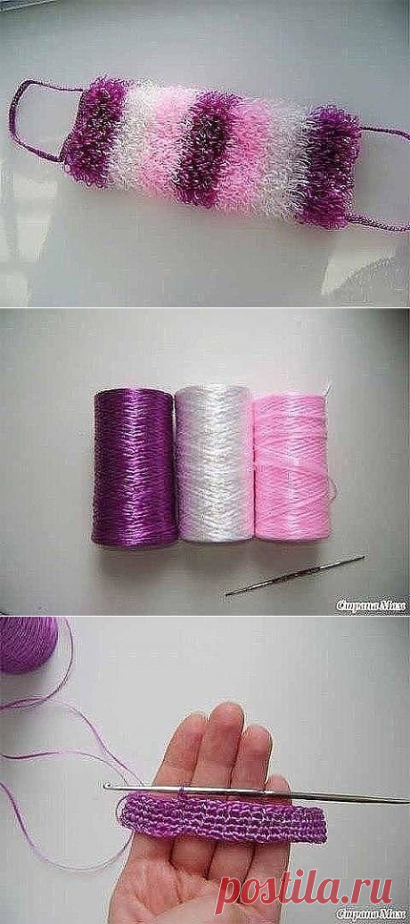 Вяжем крючком красивую мочалку сами - Сам себе волшебник
