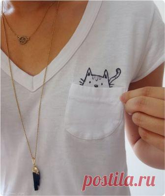 Золотые маки: DIY rapidéx: превращение белой футболки