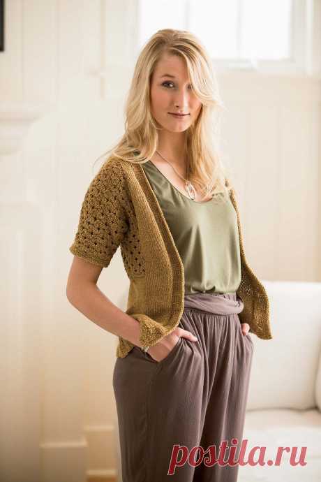 Кардиган Sand Dollar, Interweave knits, лето 2014