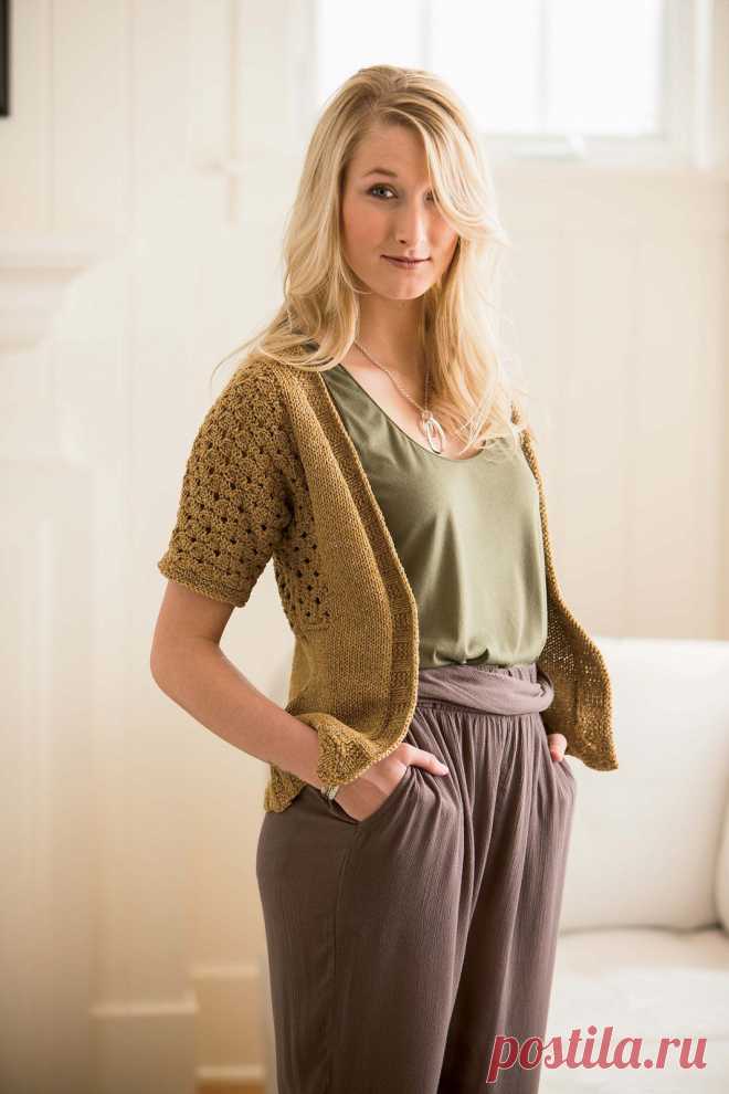 Кардиган Sand Dollar, Interweave knits, лето 2014